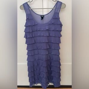 H&M purple sleeveless long top or mini dress with ruffles